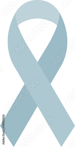 Light blue awareness ribbon symbolizing support for various causes.