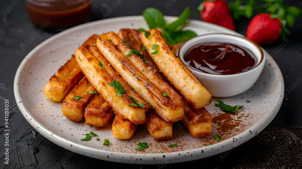 Artisanal Churros With Chocolate Sauce Castle Artisanal Churros With Chocolate Sauce Castle