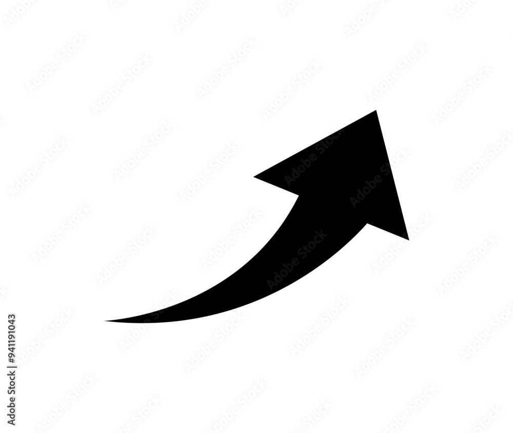 Arrow pointing up icon. Growth illustration.