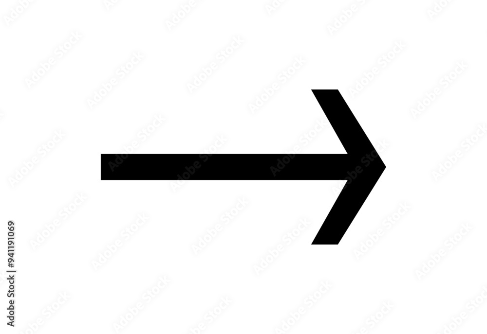 Single arrow icon. Vector black right arrow icon. Single arrow icon. Vector black right arrow icon.