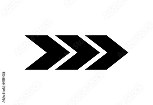 Arrow icon. Vector black right arrow icon.