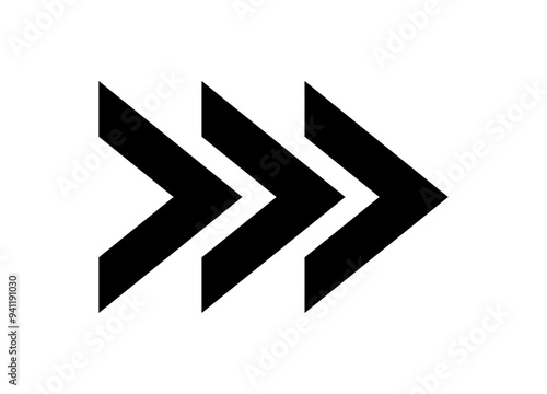 Arrow icon. Vector black right arrow icon.