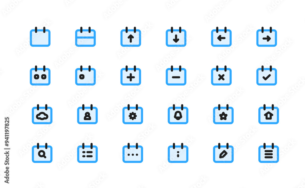 Date Vector Icons - Premium Outlined Icon Pack Date Vector Icons - Premium Outlined Icon Pack