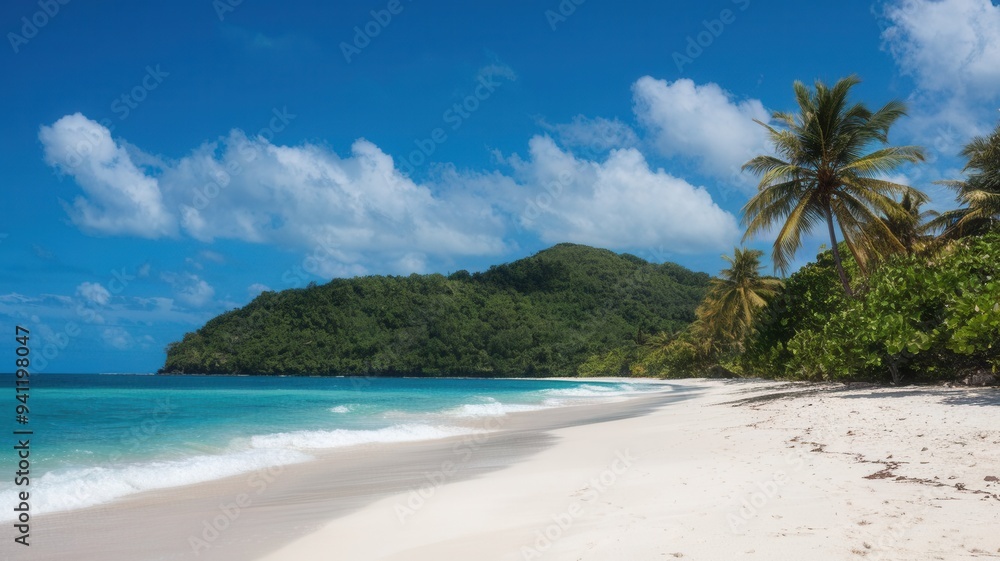 Obraz premium beach with palm trees