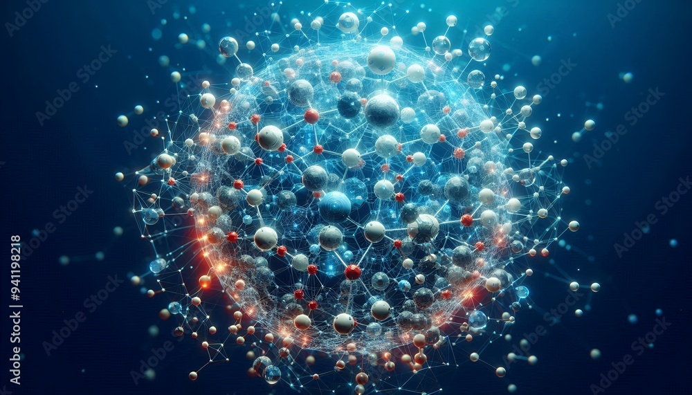 Closeup of an abstract biological and scientific molecular structure concept Closeup of an abstract biological and scientific molecular structure concept