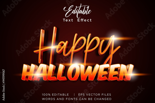 happy halloween editable text effect