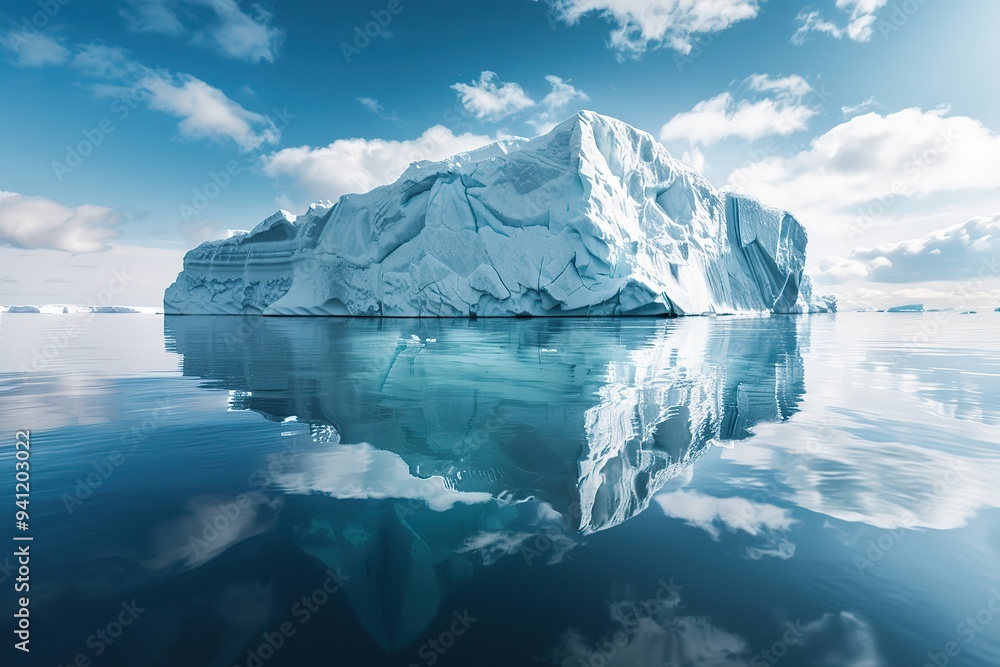 Big iceberg in arctic landscape Big iceberg in arctic landscape