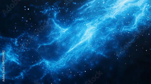 An abstract blue energy surface with glowing magic waves, particles, and dots, featuring a blur and glow effect. --ar 16:9 --v 6.1 Job ID: 6c9c841b-e136-4ffd-ad8d-4ea32a2481fa