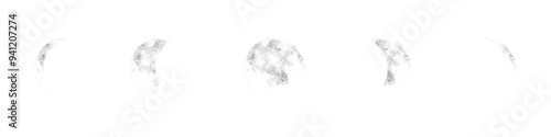 Stippling moon phases vector illustration