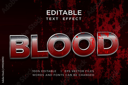 blood halloween editable text effect 
