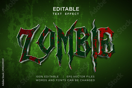 zombie editable text effect