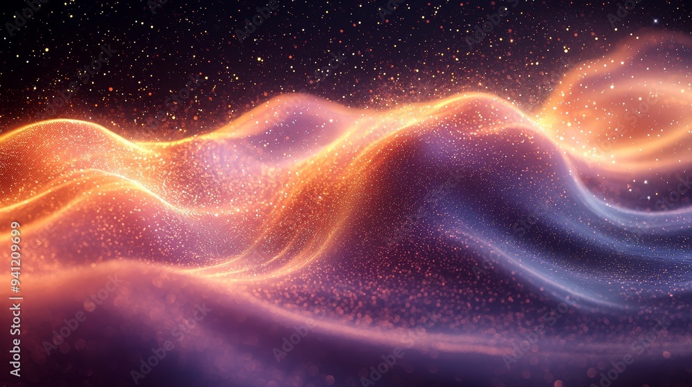 Abstract background in purple and gold with dynamic waves, technological networks, and futuristic patterns. Ideal for modern digital artwork. Abstract background in purple and gold with dynamic waves, technological networks, and futuristic patterns. Ideal for modern digital artwork.