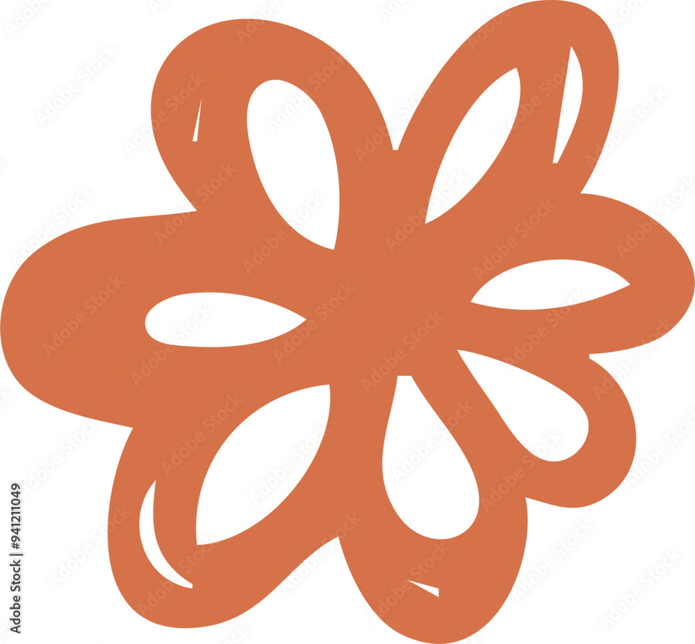 flower element one. decorative stylized. vector illustration flower element one. decorative stylized. vector illustration