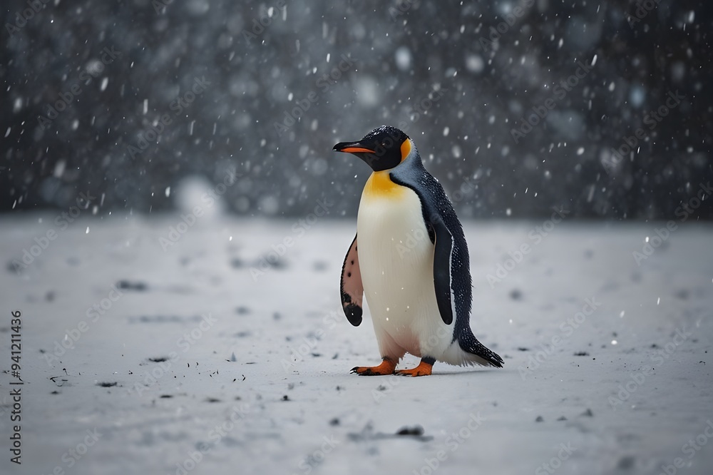 Fototapeta premium penguin in polar regions