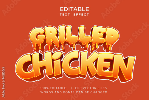 grilled chicken text effect