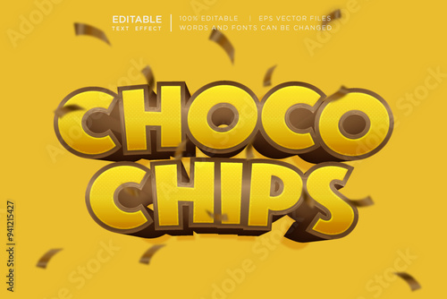 choco chips editable text effect