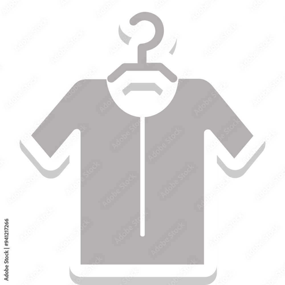 Hanger Shirt vector icon in sticker style Hanger Shirt vector icon in sticker style