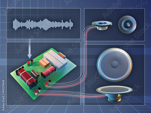 2 way crossover for audio speakers