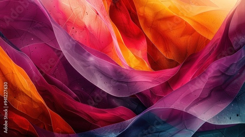 Dynamic Abstract Art Featuring Colorful Geometric Forms