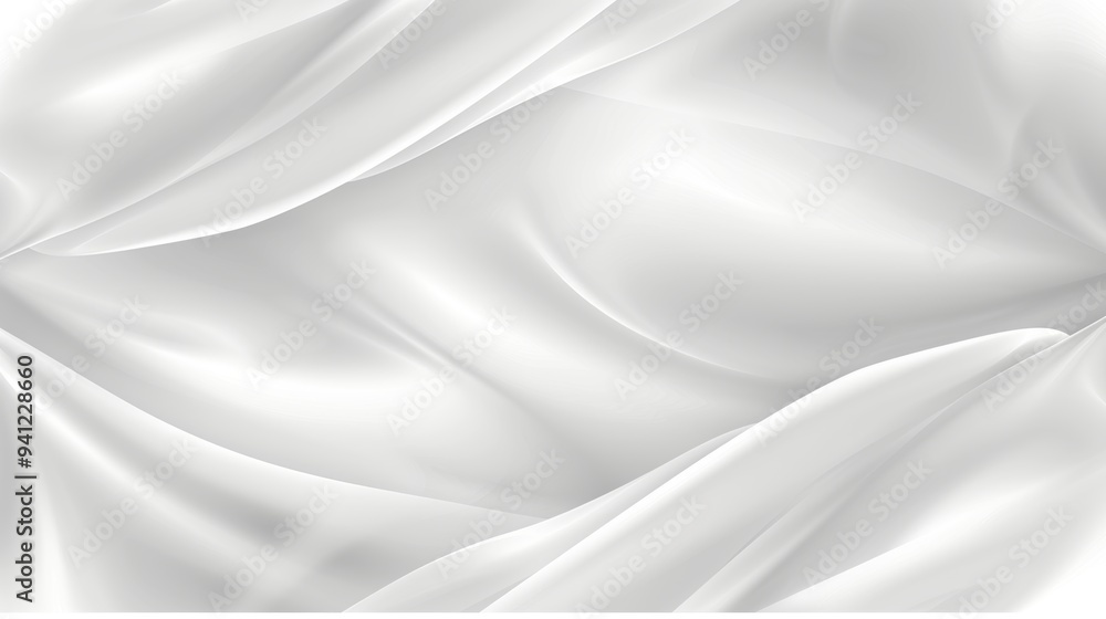 Abstract White Satin And Silk Drapery Background, Featuring Elegant Flowing Fabric Material Abstract White Satin And Silk Drapery Background, Featuring Elegant Flowing Fabric Material