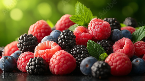 Red and black Fruits