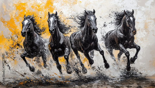 horse in the water