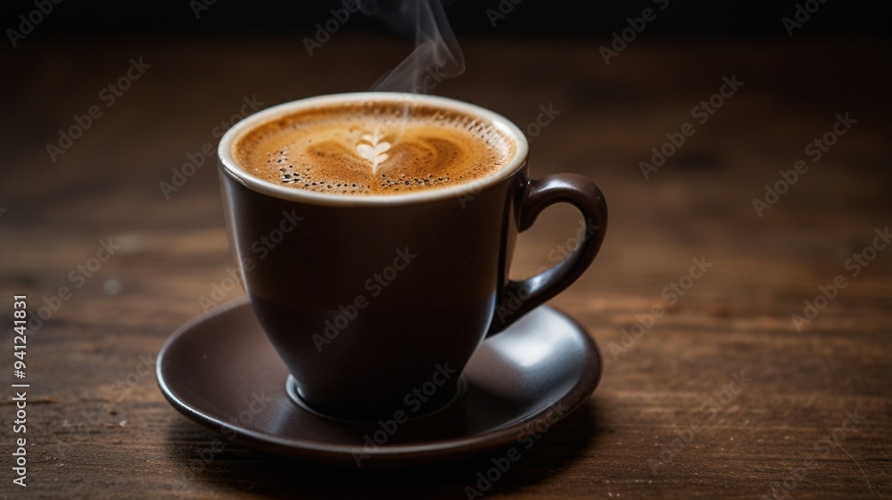 a cup of coffee with a heart on the top. a cup of coffee with a heart on the top.