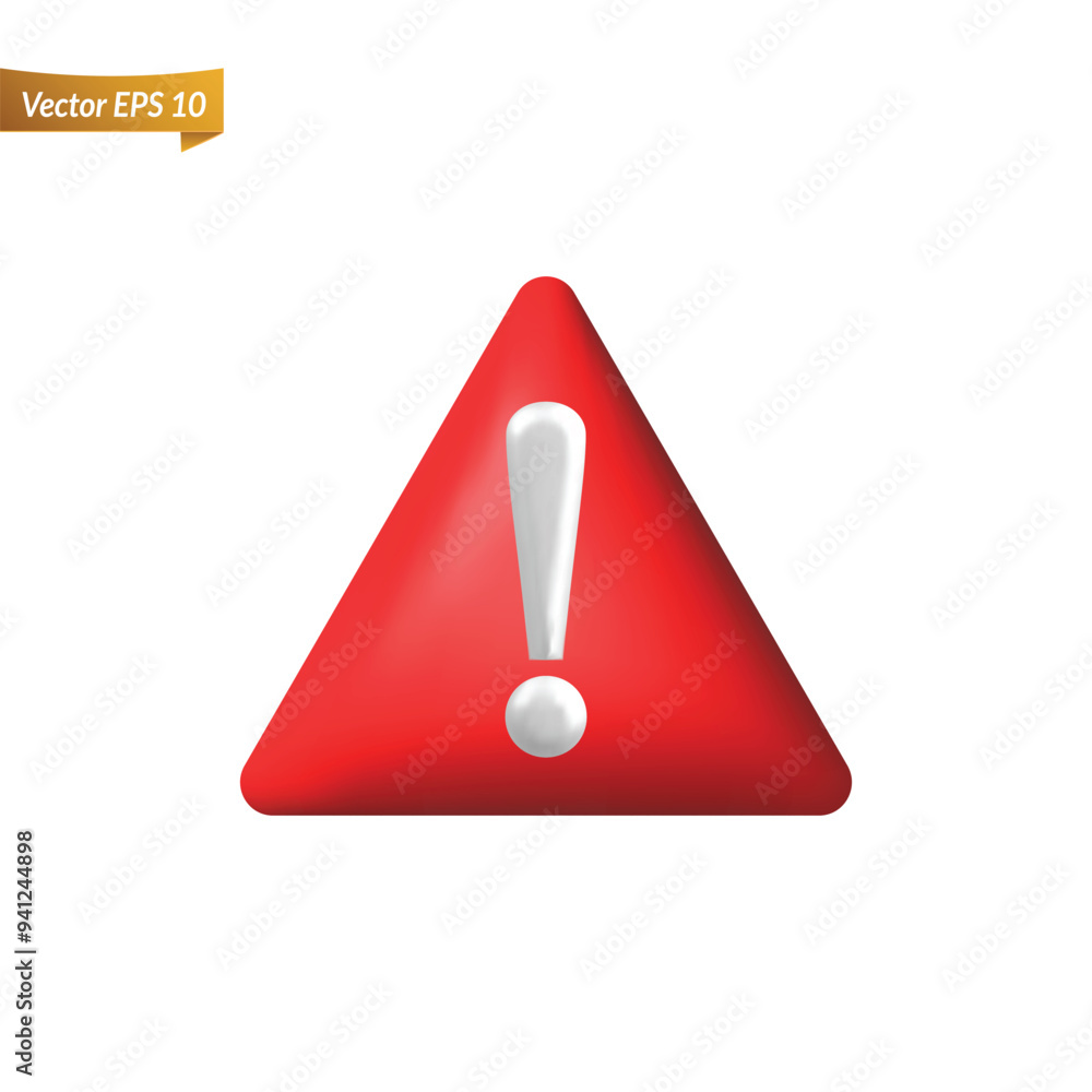 3d red alert sign, attention mark, caution icon. Danger, warning, clean emergency hazard notification symbol. Alert notice, warning reminder and attention vector illustration shiny style
3d red alert sign, attention mark, caution icon. Danger, warning, clean emergency hazard notification symbol. Alert notice, warning reminder and attention vector illustration shiny style