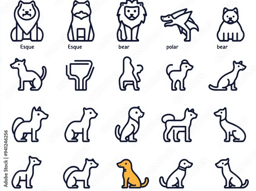 A set of 50 modern icons including cow, pig, tuna, salmon, mosquito, fox, tiger, goat, guinea pig heag. They are simple and can be used in a variety of forms including web and mobile. A set of 50 modern icons including cow, pig, tuna, salmon, mosquito, fox, tiger, goat, guinea pig heag. They are simple and can be used in a variety of forms including web and mobile.