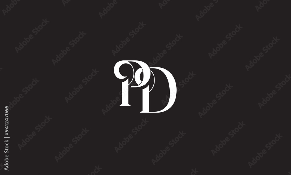 PD, DP, P, D Abstract Letters Logo Monogram PD, DP, P, D Abstract Letters Logo Monogram