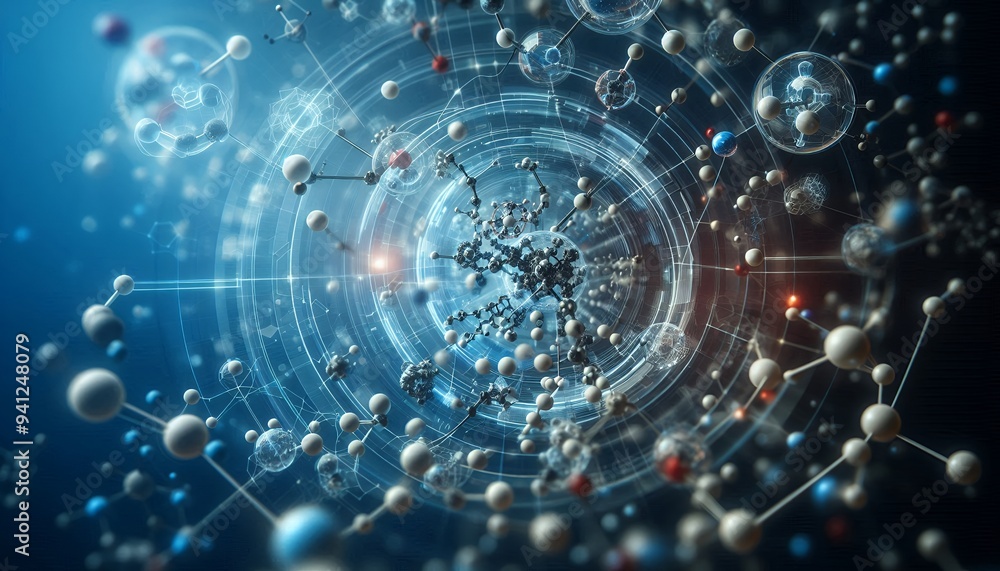 Closeup of an abstract biological and scientific molecular structure concept Closeup of an abstract biological and scientific molecular structure concept