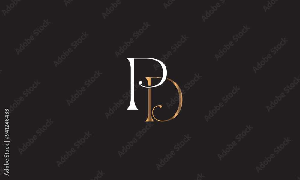 PD, DP, P, D Abstract Letters Logo Monogram PD, DP, P, D Abstract Letters Logo Monogram