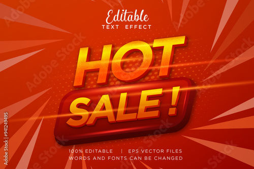 Editable Modern 3D Text Effect Template for Banner, Sale, and Event Promotion Design