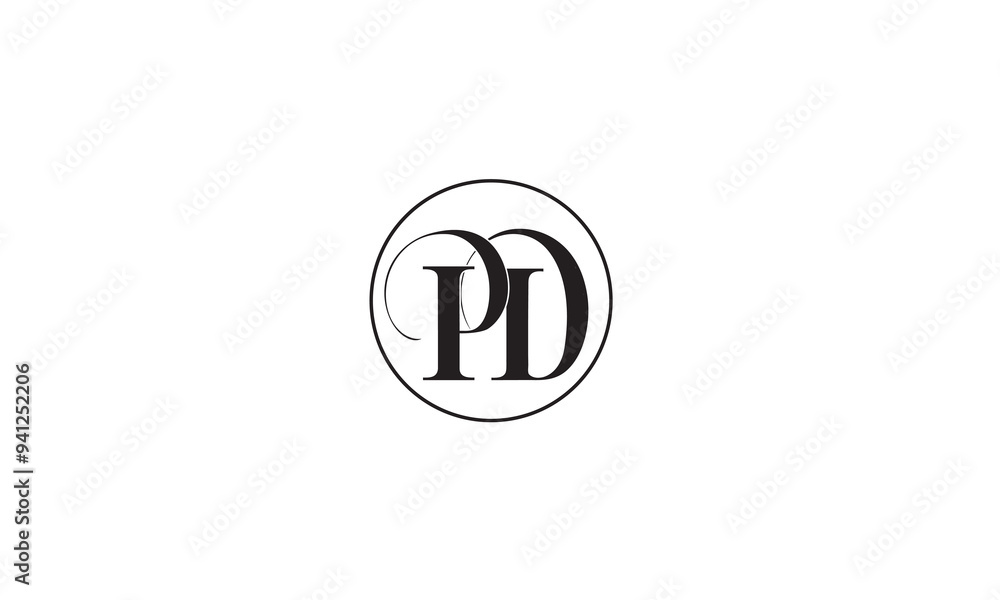 PD, DP, P, D Abstract Letters Logo Monogram PD, DP, P, D Abstract Letters Logo Monogram