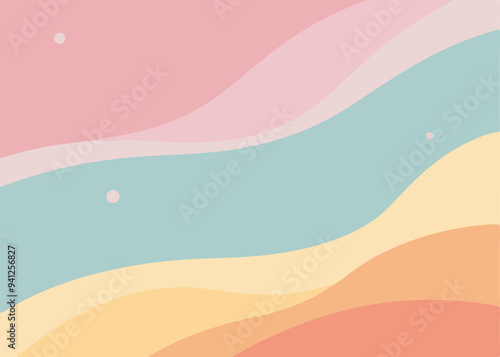  Abstract background with soft pastel colors and wavy lines, perfect for creating a calming and serene atmosphere in your designs.