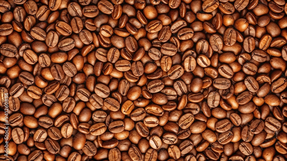 Seamless Coffee Beans Texture with Realistic Patterns, High Resolution Seamless Coffee Beans Texture with Realistic Patterns, High Resolution