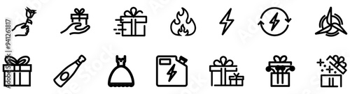 Gift box icon set..eps