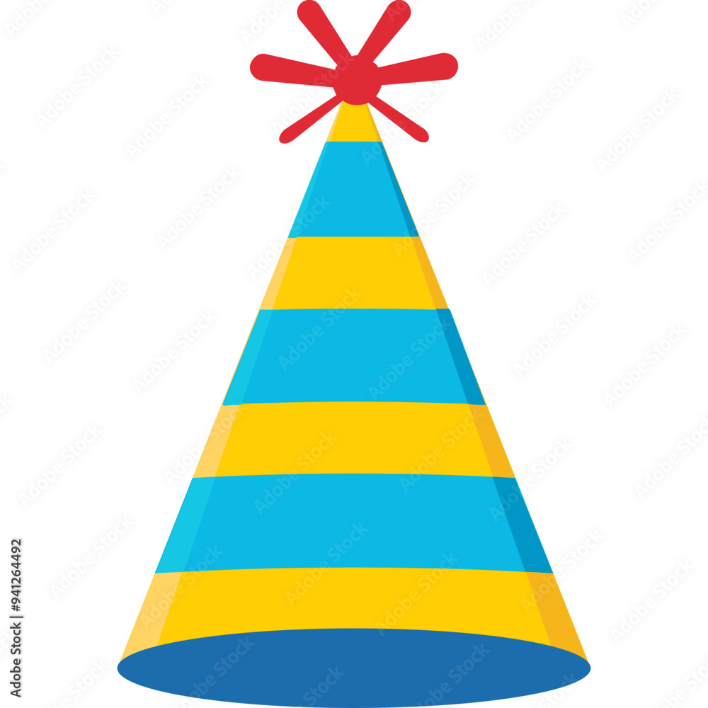 Birthday Cap vector icon in flat style Birthday Cap vector icon in flat style