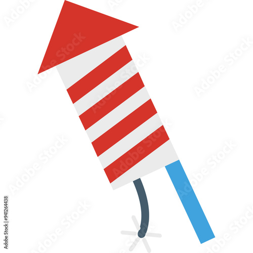 Firework vector icon in flat style 