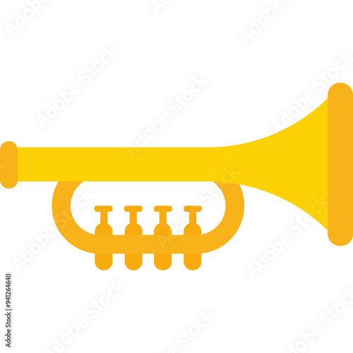 Saxophone vector icon in flat style 