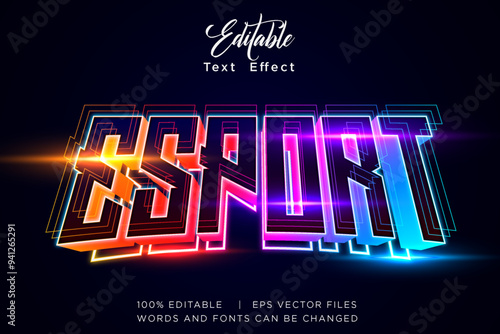 Editable Modern 3D Text Effect Template for Banner, Sale, and Event Promotion Design
