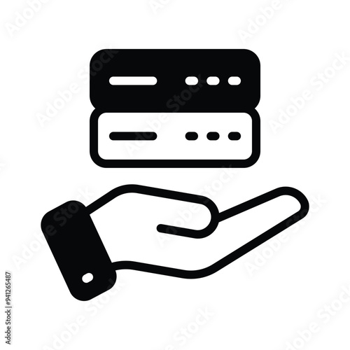 Creatively crafted icon of database service, ready for premium use