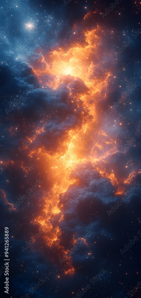 Planet, galaxy, and deep space as background for a mobile wallpaper. Planet, galaxy, and deep space as background for a mobile wallpaper.