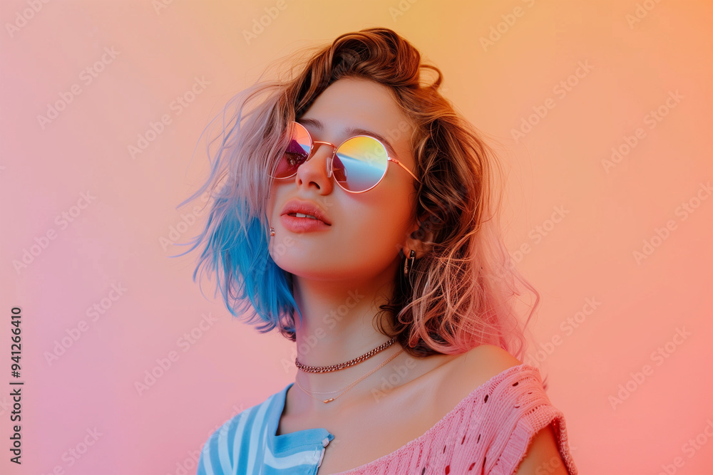 young beautiful aesthetic model pastel colour style young beautiful aesthetic model pastel colour style