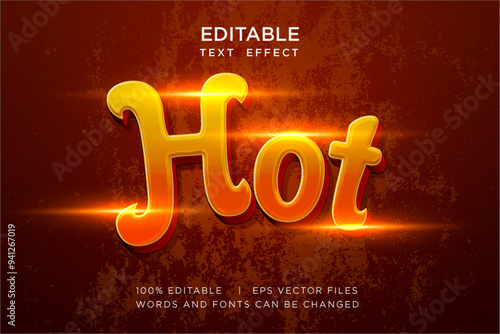 Editable Modern 3D Text Effect Template for Banner, Sale, and Event Promotion Design