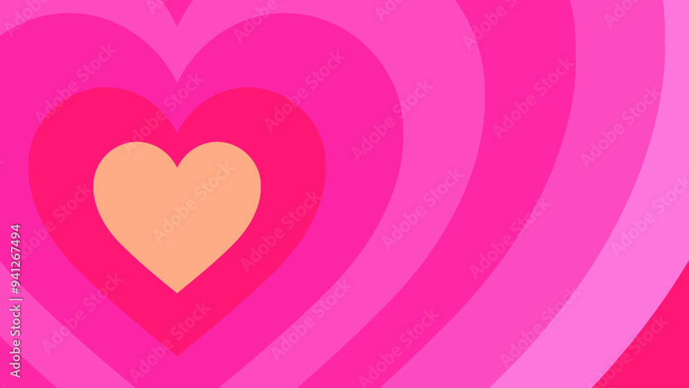 Pink heart romantic background vector illustration design Pink heart romantic background vector illustration design