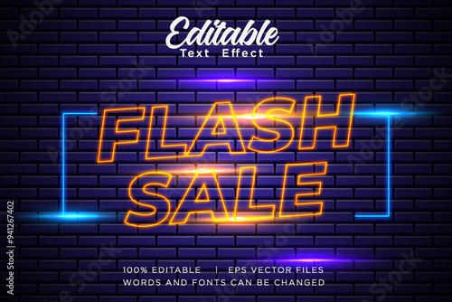 Editable Modern 3D Text Effect Template for Banner, Sale, and Event Promotion Design