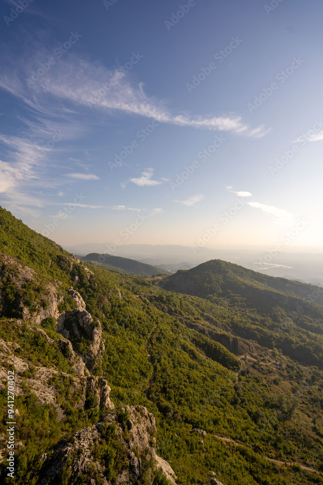 Fototapeta premium Beautiful mountains with gentle hills in Albania