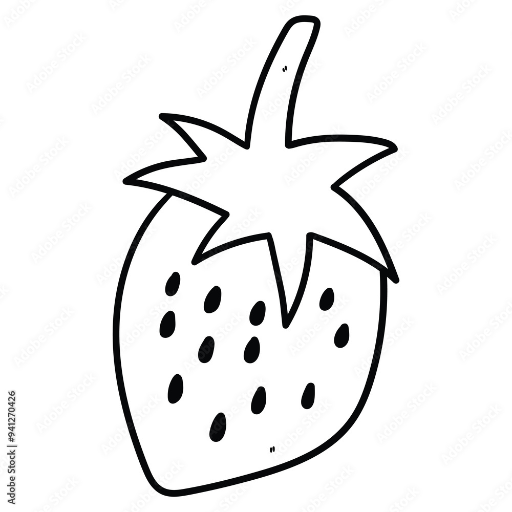 Hand drawn doodle strawberry on white background. Hand drawn doodle strawberry on white background.
