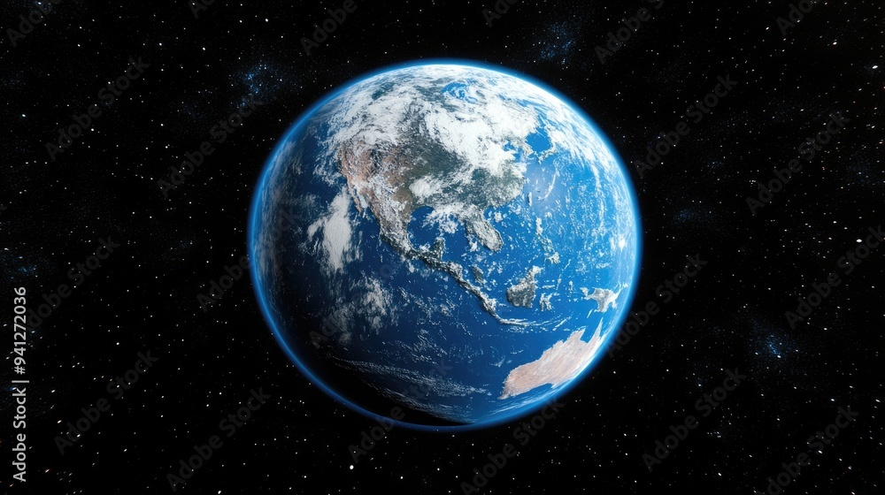 3D illustration of Earth as viewed from outer space 3D illustration of Earth as viewed from outer space